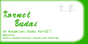 kornel budai business card